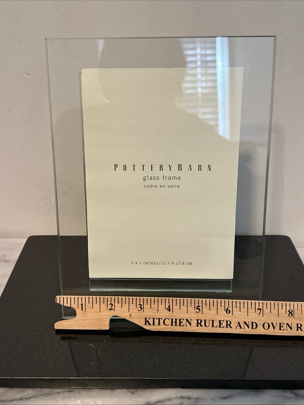 Pottery Barn Glass Photo Frame 5x7” photo NEW no box - Picture 9 of 10